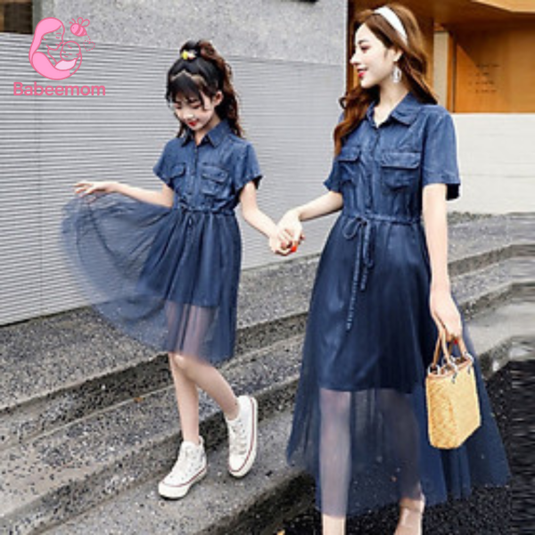 bộ đồ đôi mẹ và bé gái
