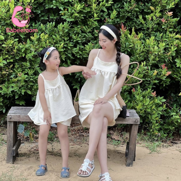 bộ đồ đôi mẹ và bé gái