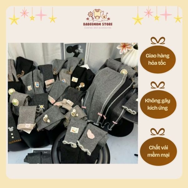 Quần cho bé gái màu xám