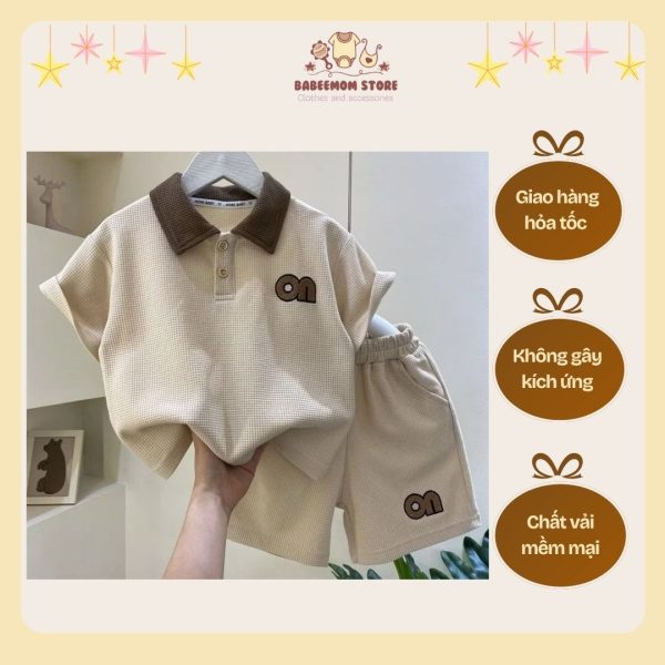 Combo quần áo màu trắng cho bé trai