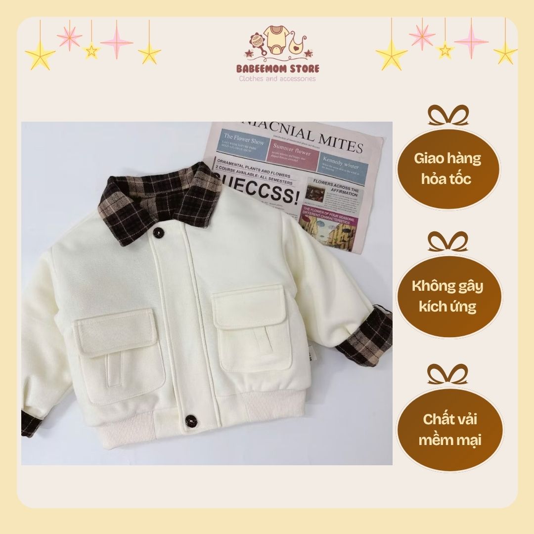 Áo bông cho bé màu trắng