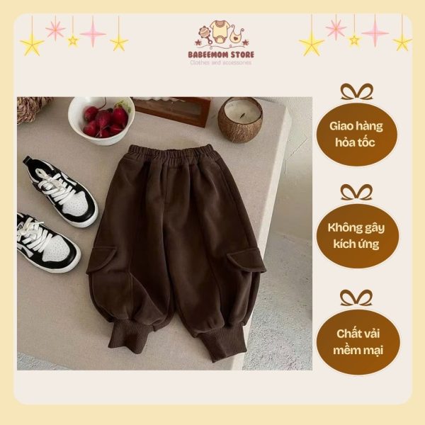 Quần cho bé trai màu nâu