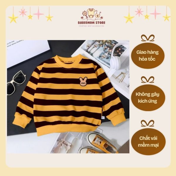 Áo thun sọc đen vàng