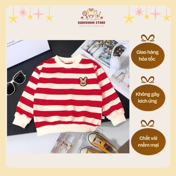 Áo thun sọc đỏ
