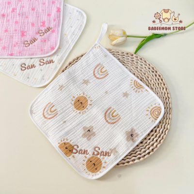 khăn mặt thêu tên