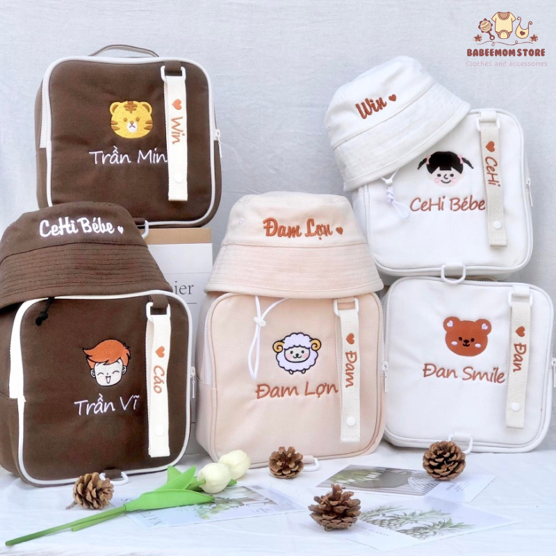 Túi Thêu Tên Trẻ Em Đi Học