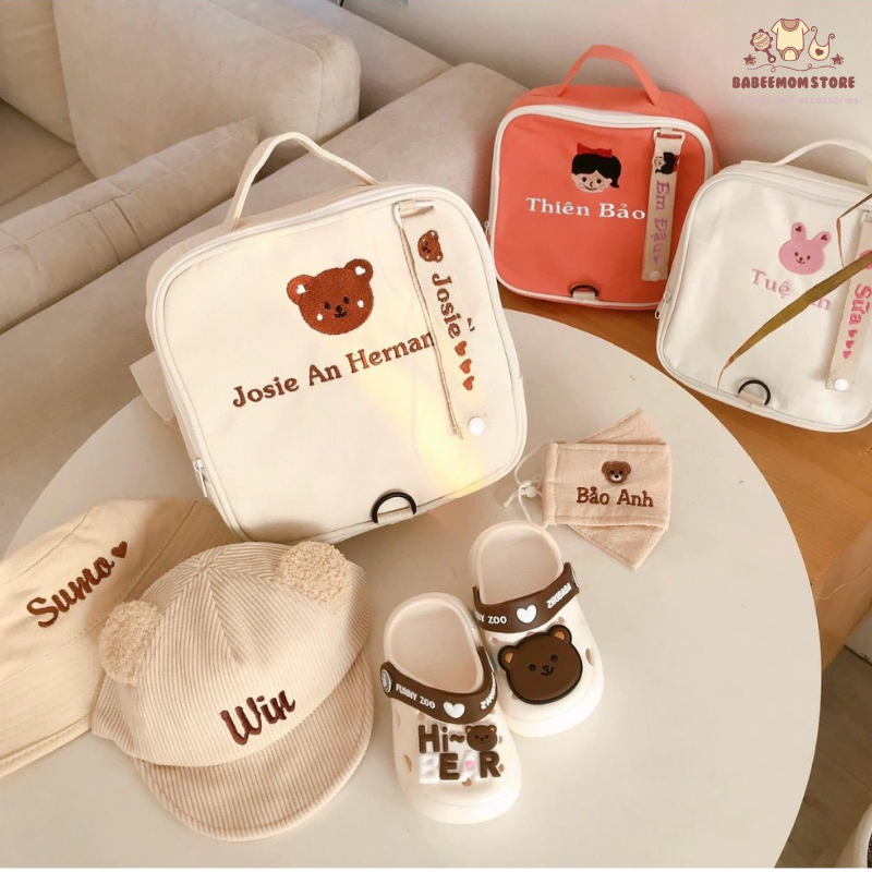 Balo thêu tên mẫu mới cho bé tại Babeemom