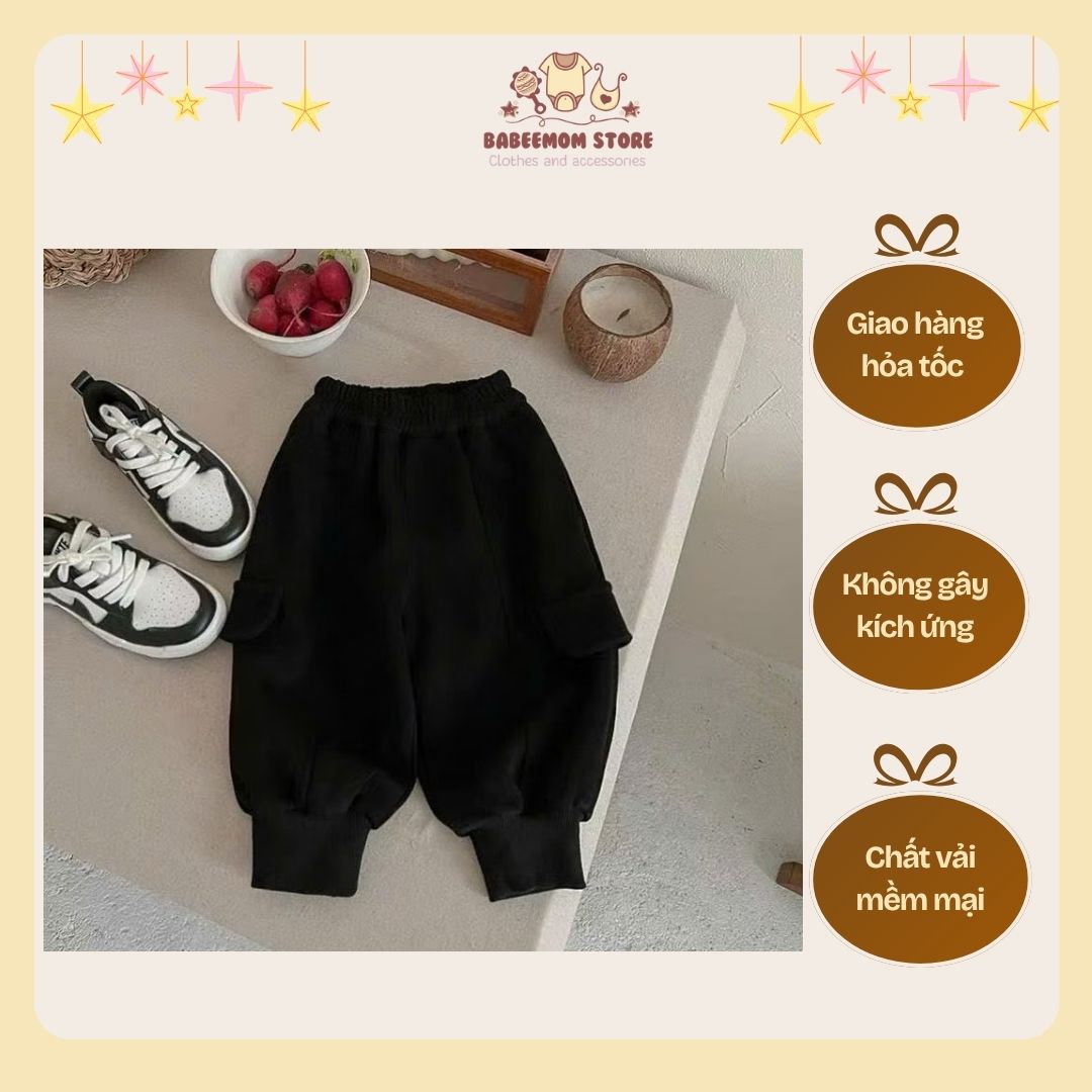 Quần cho bé trai màu đen